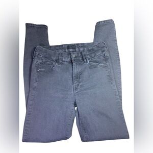 MOTHER  high rise ankle skinny jeans size 27 faded black‎